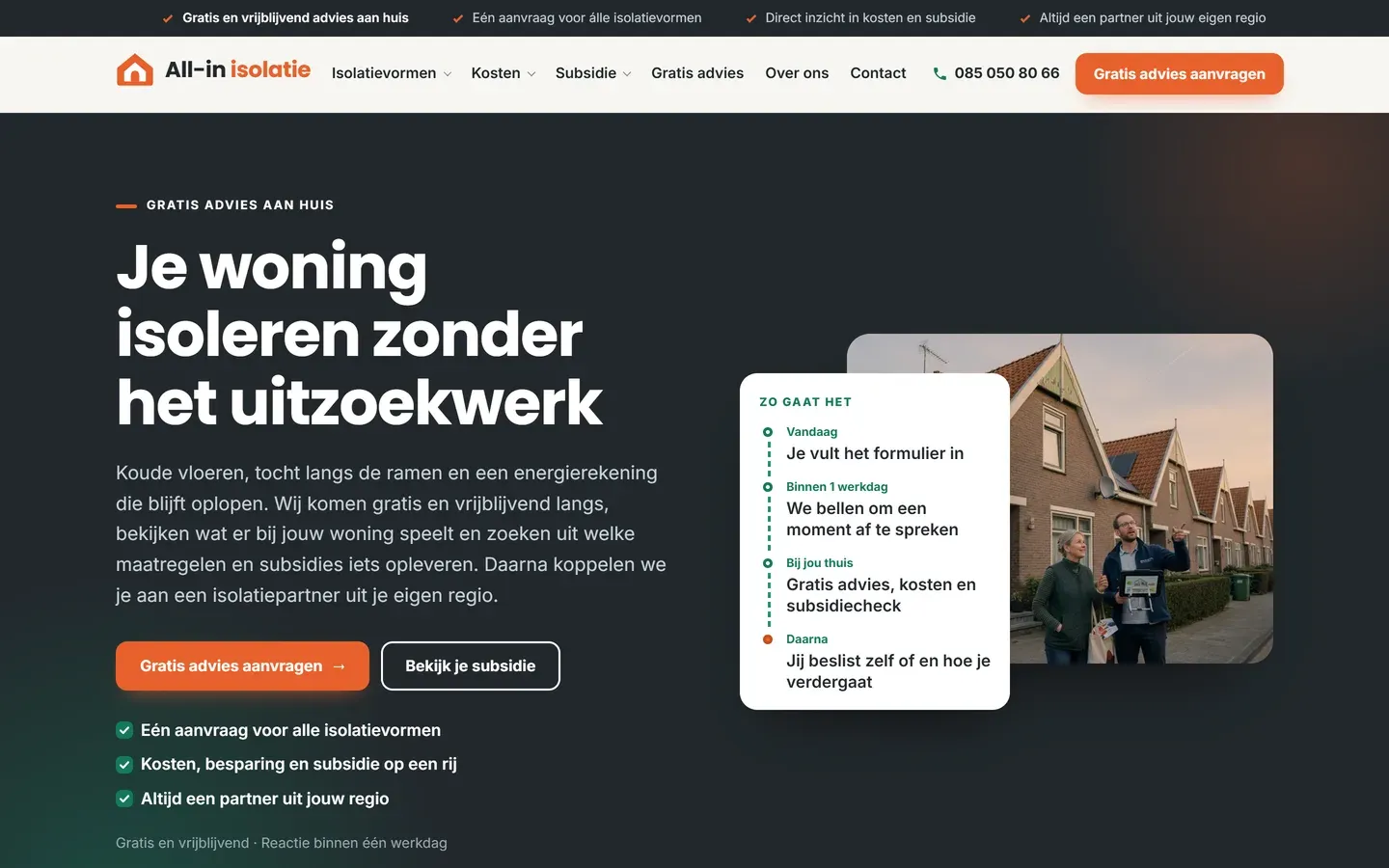Website van All In Isolatie