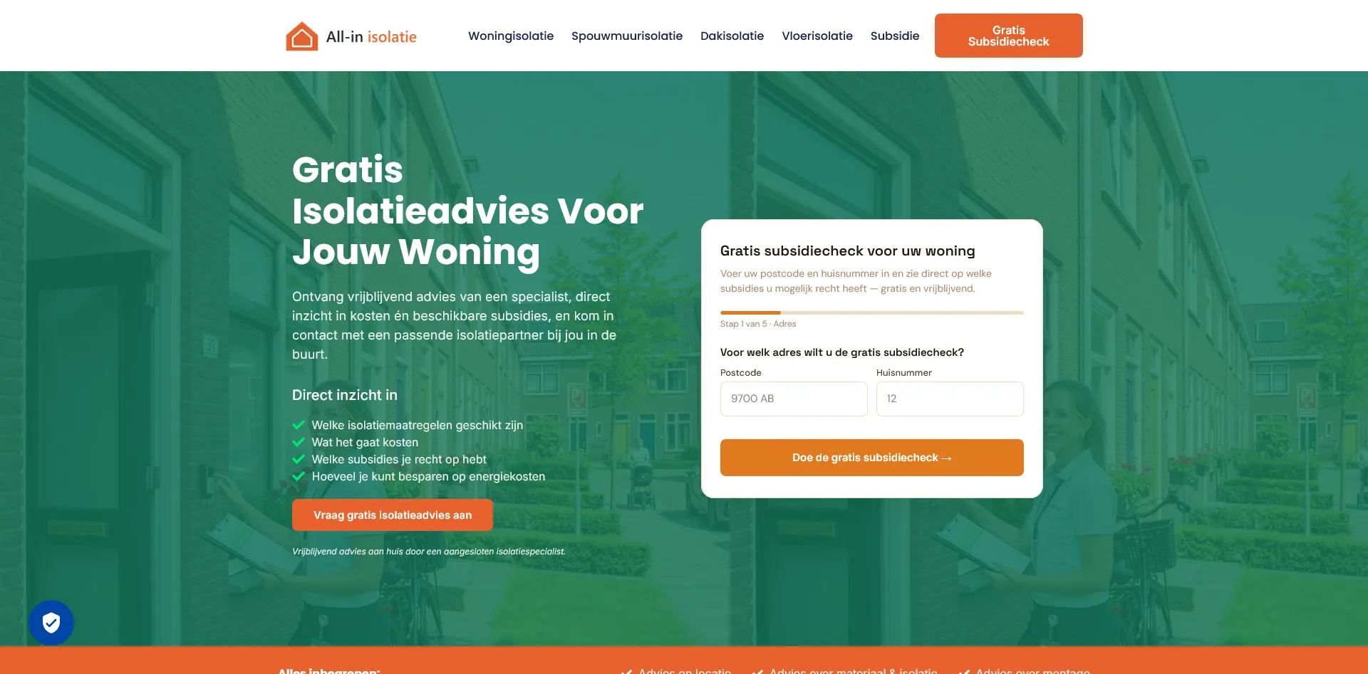 Website van All In Isolatie