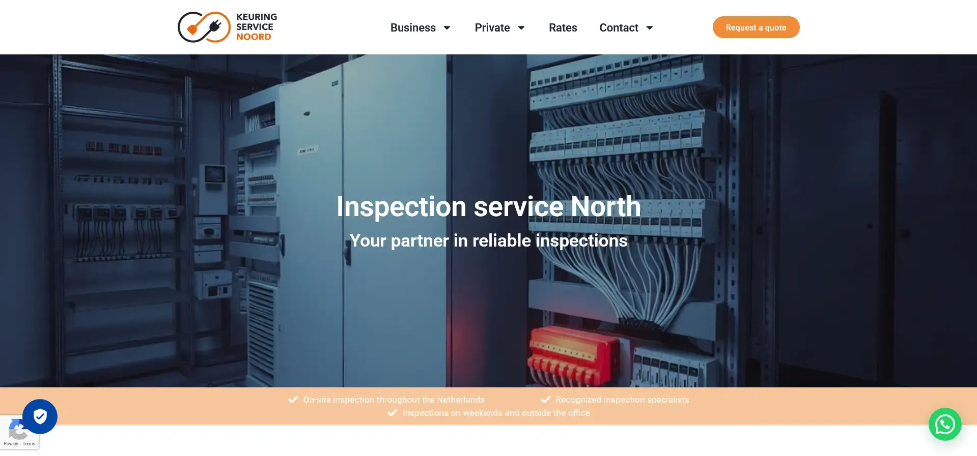 Website van Keuringservice Noord