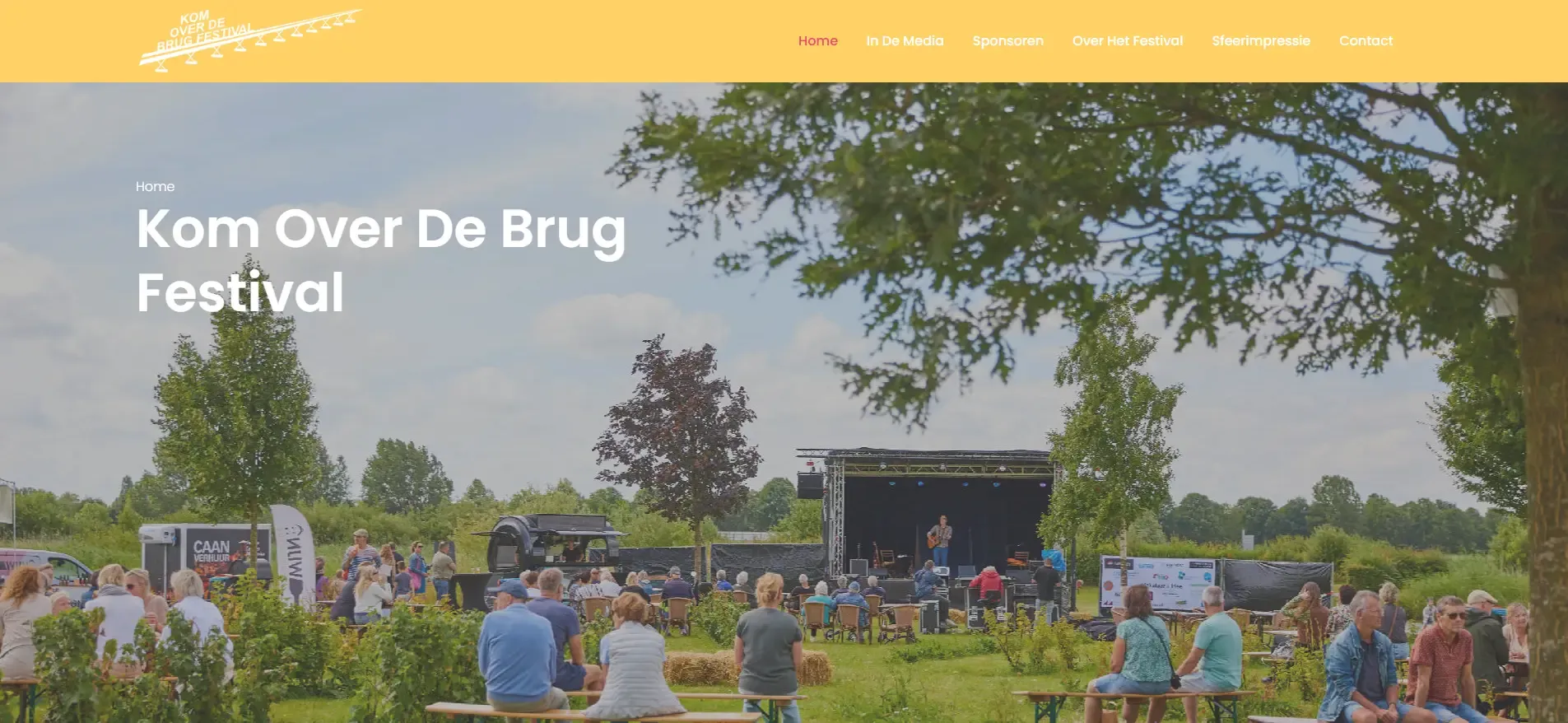 Website van Kom Over De Brug Festival