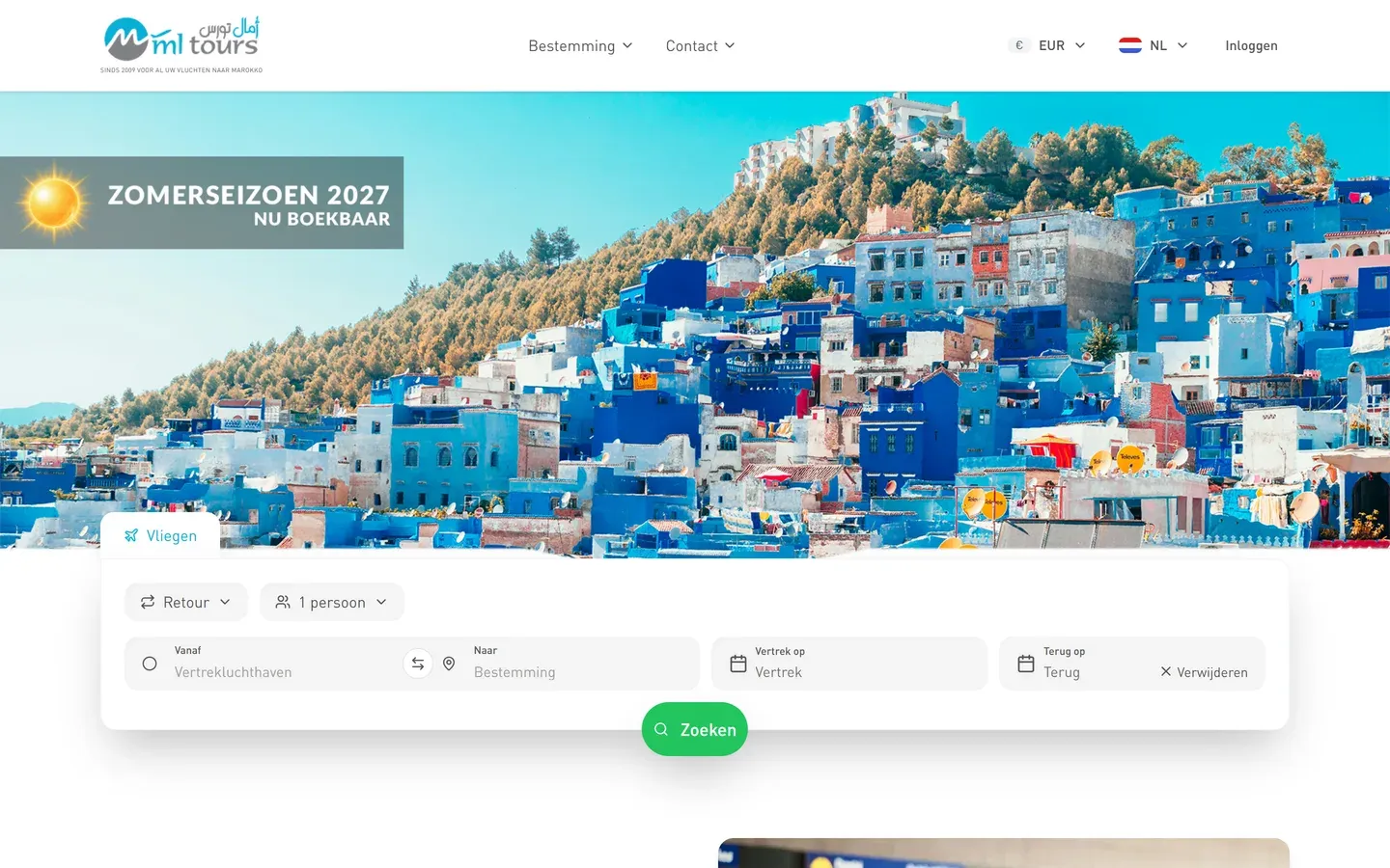 Website van ML Tours