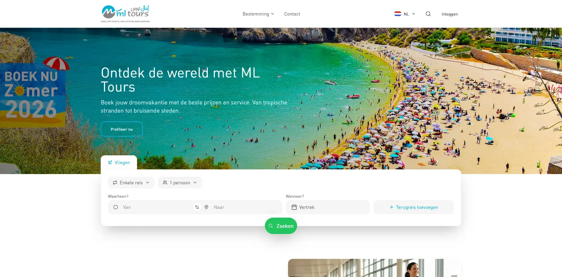 Website van ML Tours